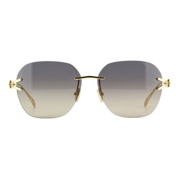 New FRED Gold Square FG40059U 30B Sunglasses Women - Picture 2 of 3